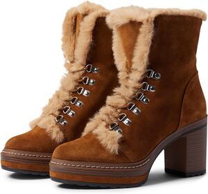 Steve Madden Scoops Platform Lug Sole Faux Fur Lux Boot Size 7